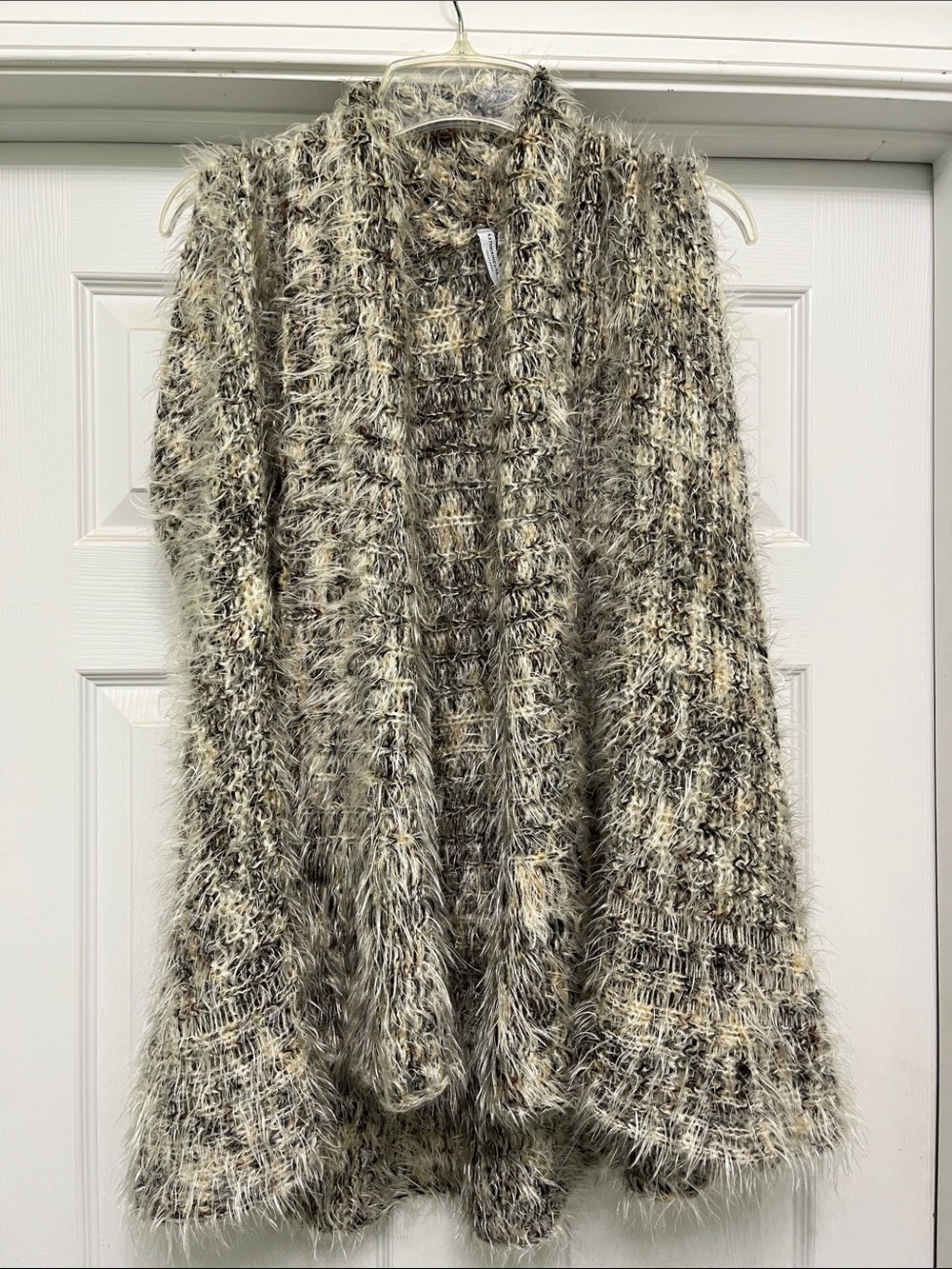 Katherine Barclay Montreal Fuzzy Eyelash Open Front Cardigan